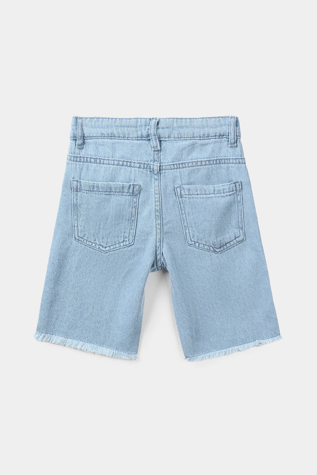 Girls Denim Rigid Shorts - Light Blue