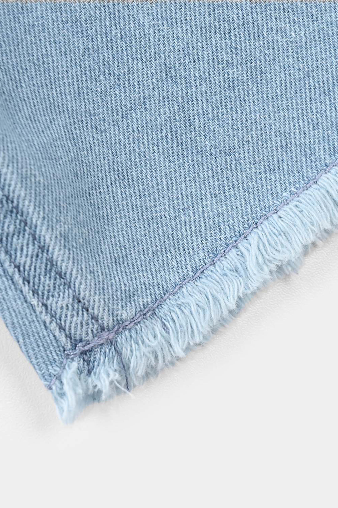 Infant Girls Denim Rigid Shorts - Light Blue