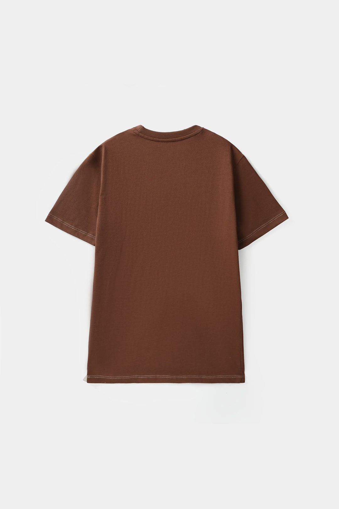 Boys Cotton Jersey Printed T-Shirt - Brown