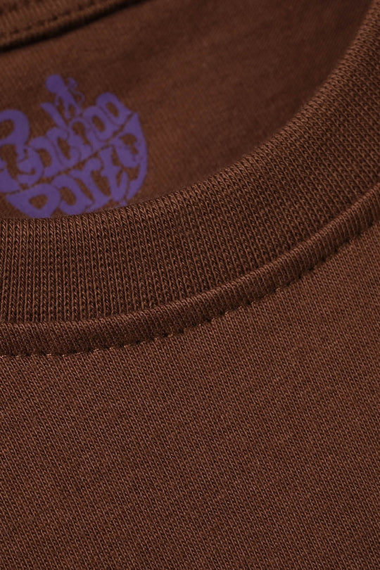 Boys Printed Cotton Jersey T-Shirt - Brown