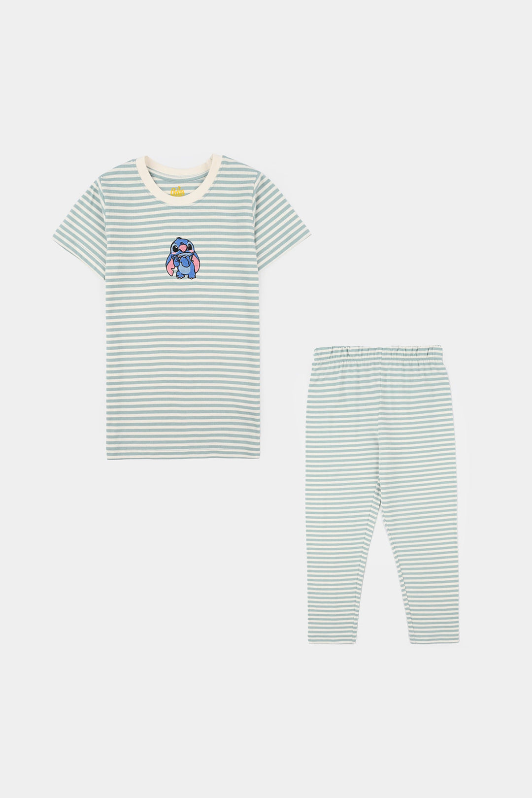 Girls PC Jersey Night Suit (Stitch) - Green
