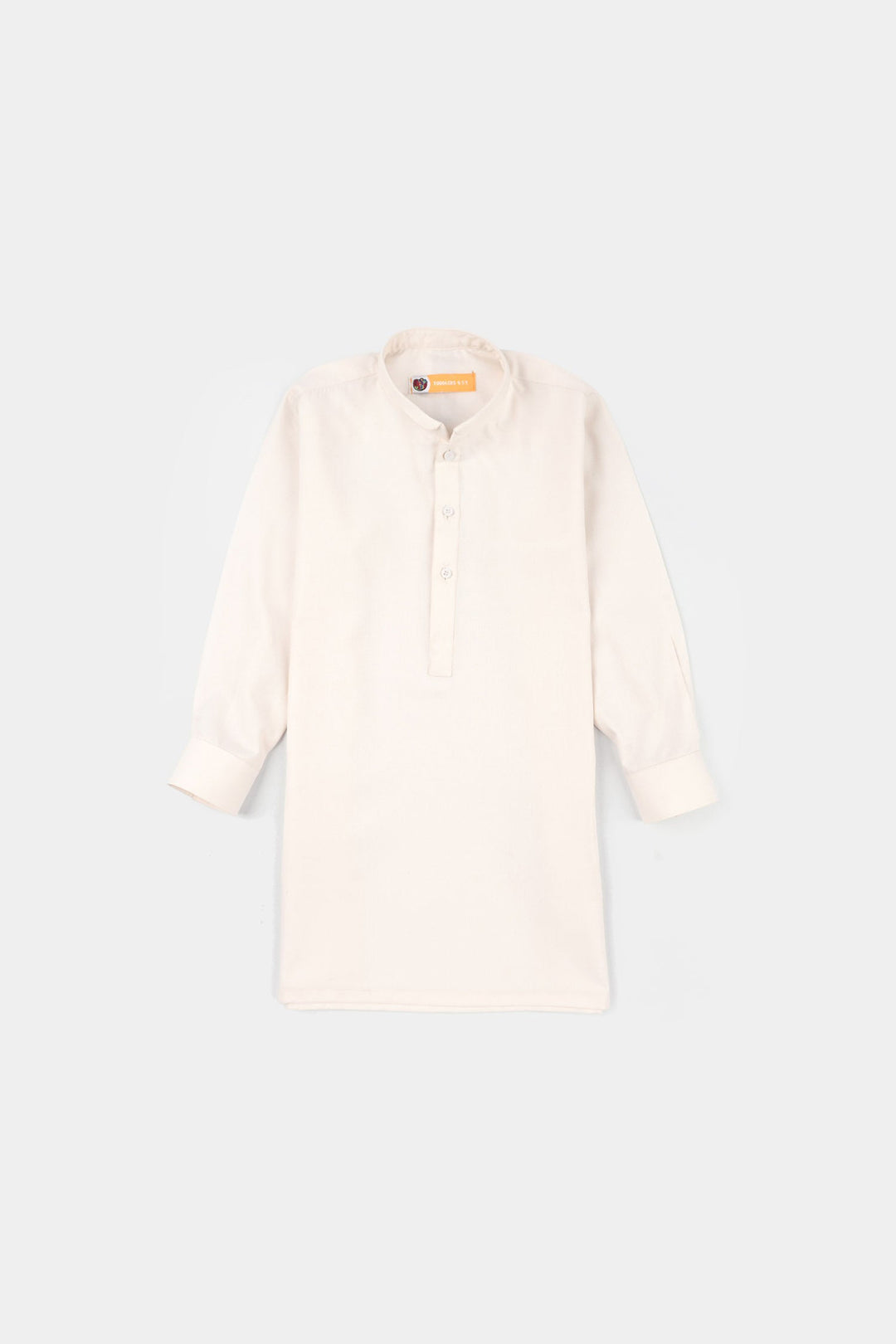 Boys Poly Viscose Kurta Pajama (Overlay) - Off White