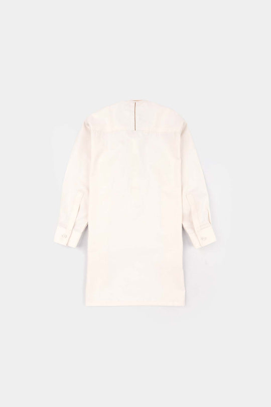 Boys Poly Viscose Kurta Pajama - Off White