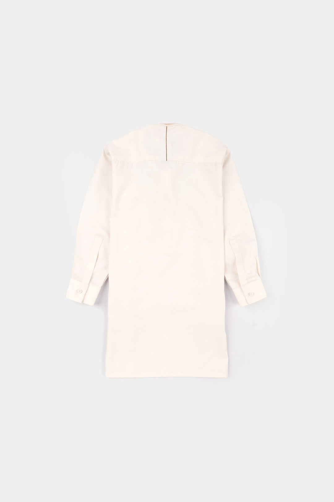 Boys Poly Viscose Kurta Pajama (Overlay) - Off White