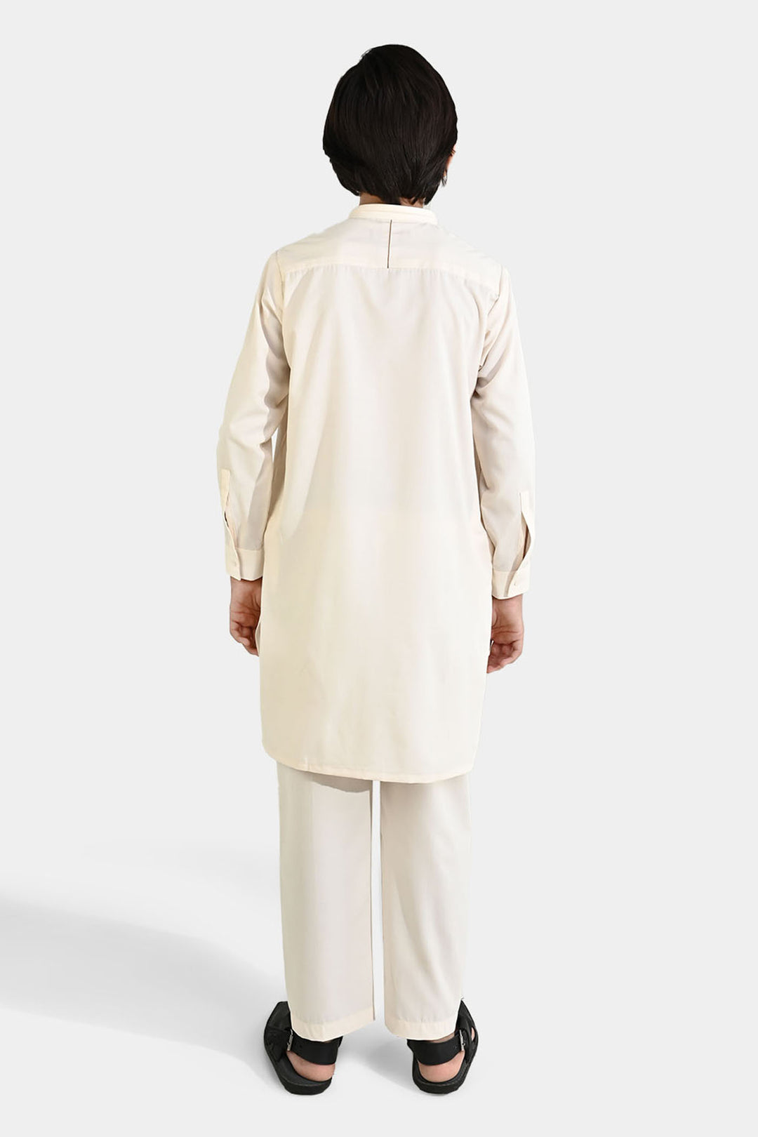 Boys Poly Viscose Kurta Pajama - Off White