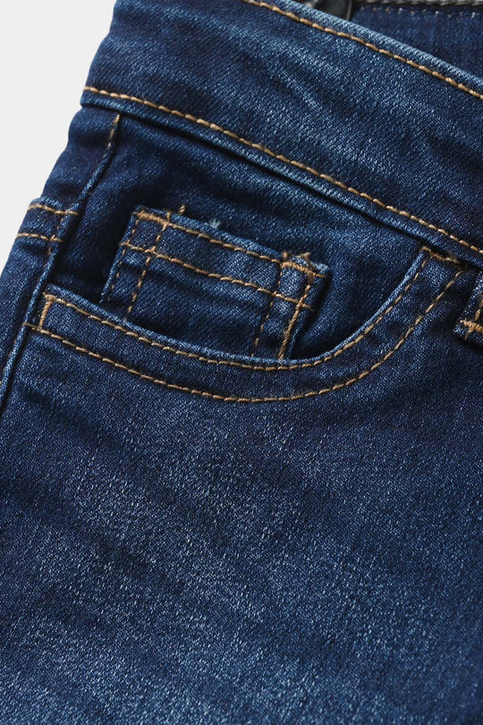 Boys Denim Viscose Pant Basic - Dark blue