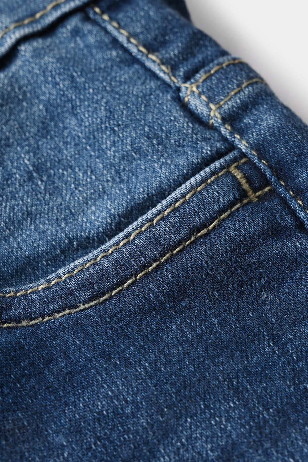 Boys Denim Viscose Pants Basic - Mid Blue