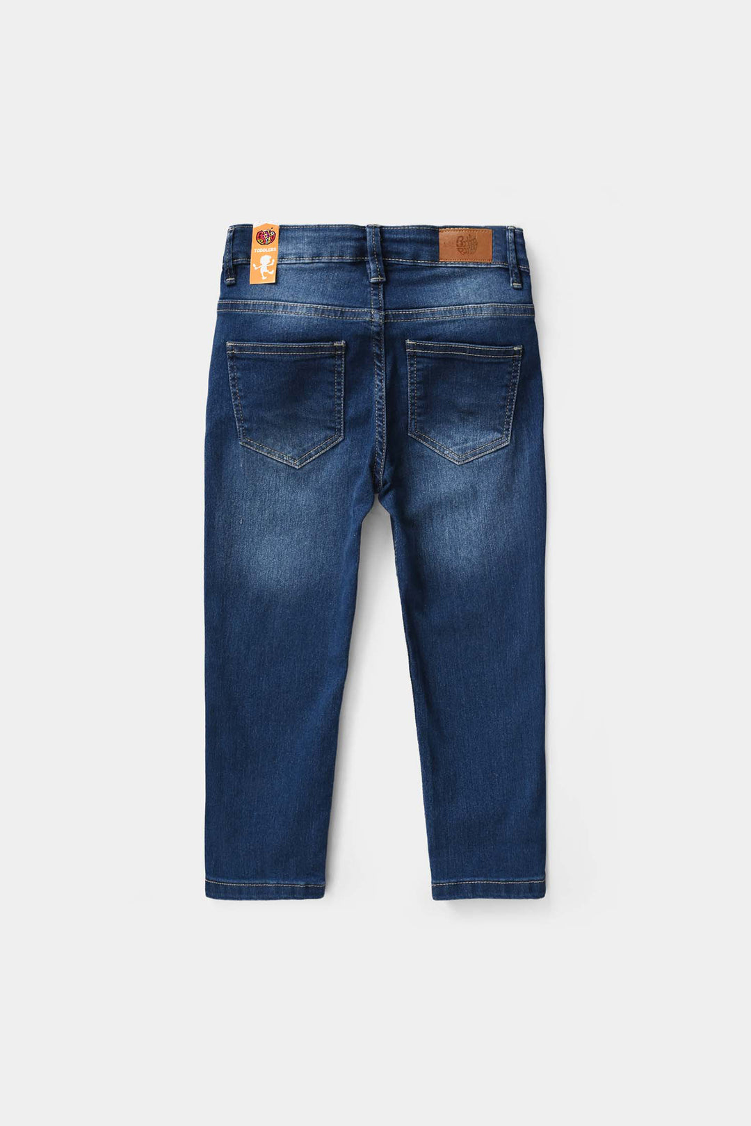 Boys Denim Viscose Pants Basic - Mid Blue