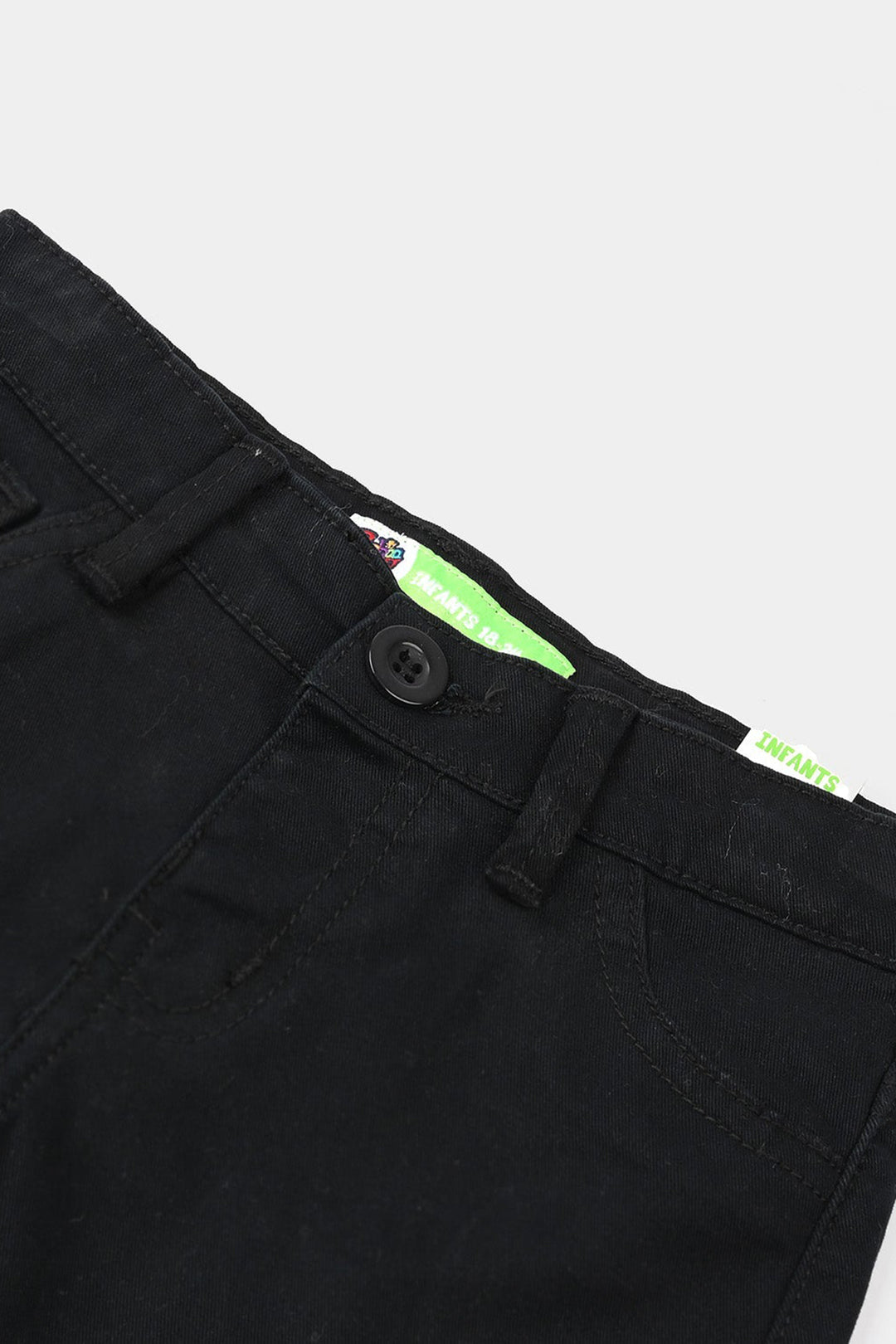Infant Boys Cotton Twill Shorts - Black