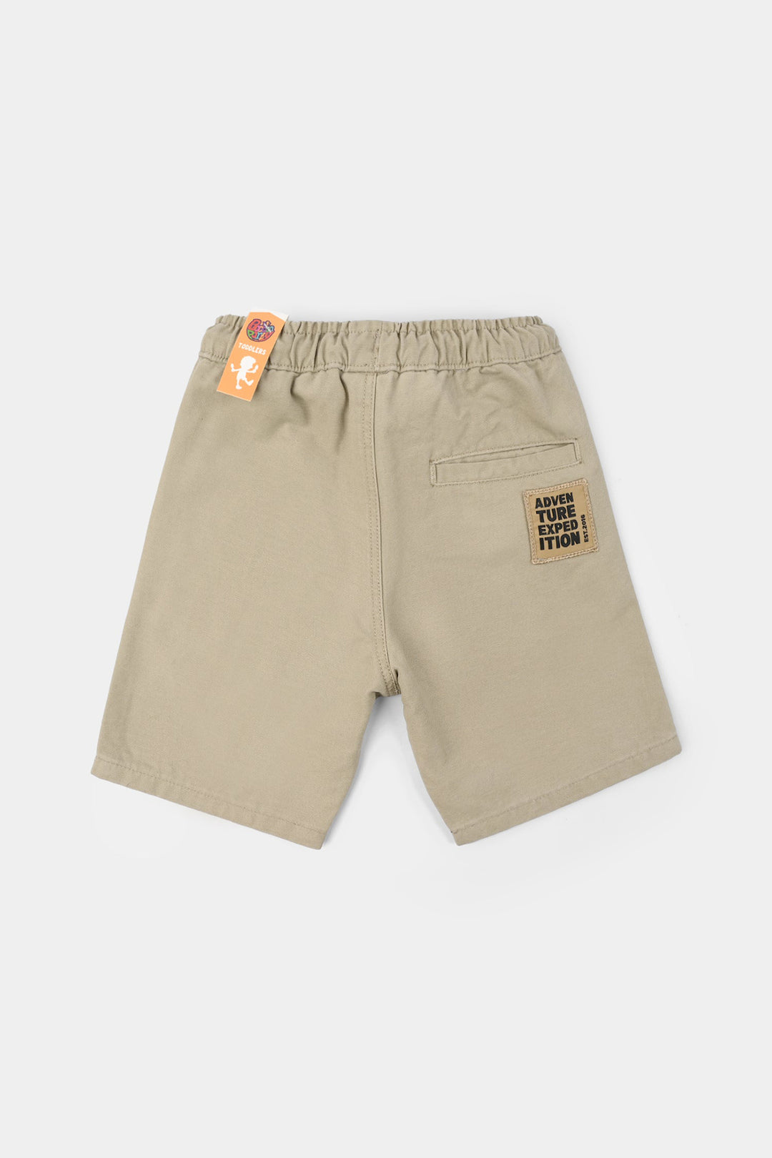 Boys Cotton Twill Shorts - Brown