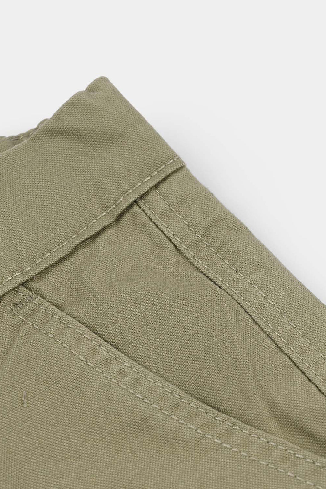 Boys Cotton Twill Shorts - Olive Green
