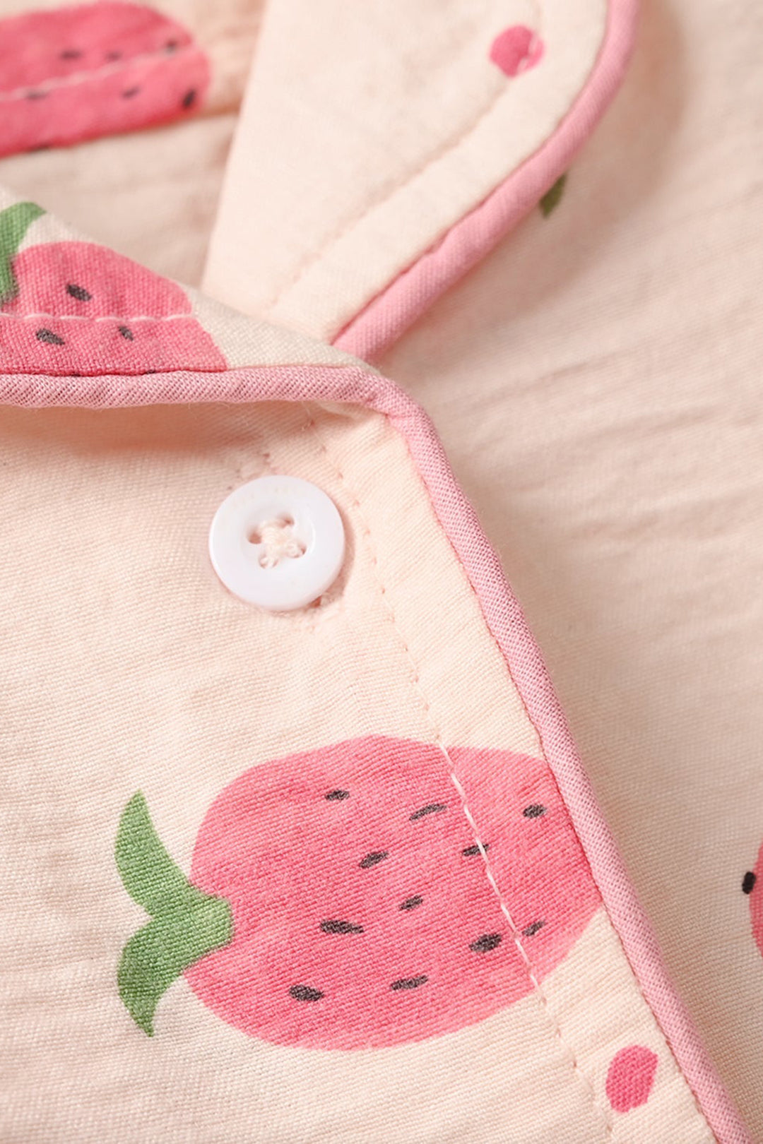 Girls Viscose Nightwear (Strawberry) - Light Pink