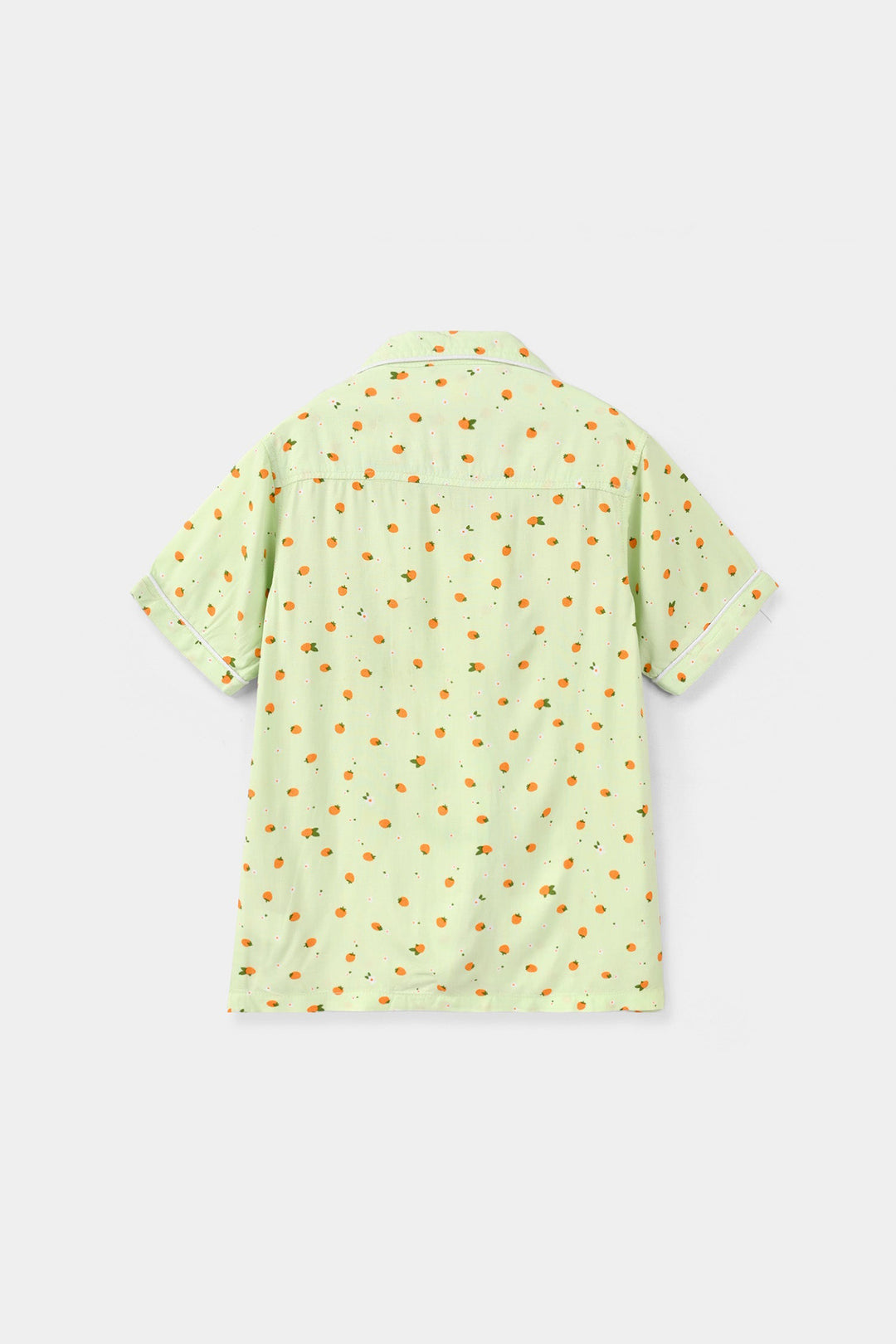 Girls Viscose Nightwear (Strawberries) - Light Green