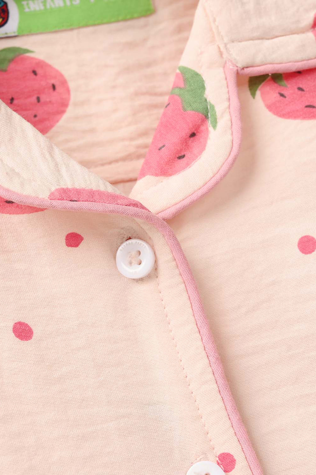 Infant Girls Viscose Nightwear (Strawberry) - Light Pink