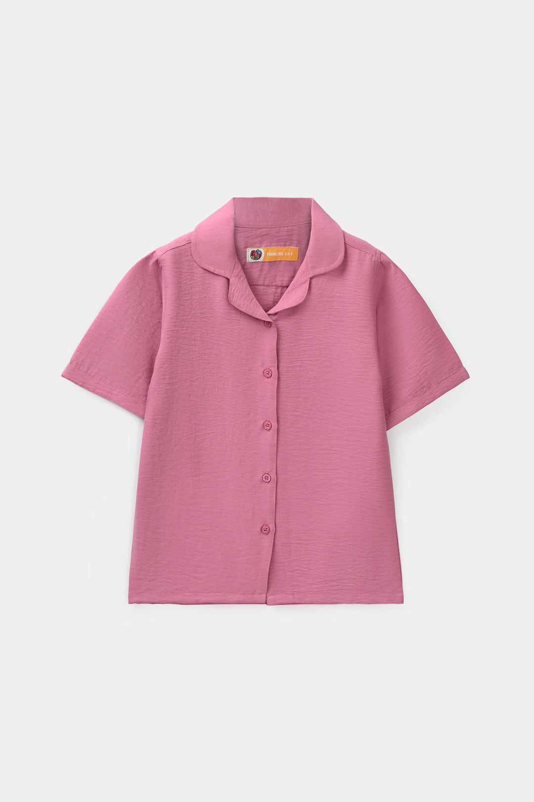 Girls Viscose Woven Basic Night Suit – Pink