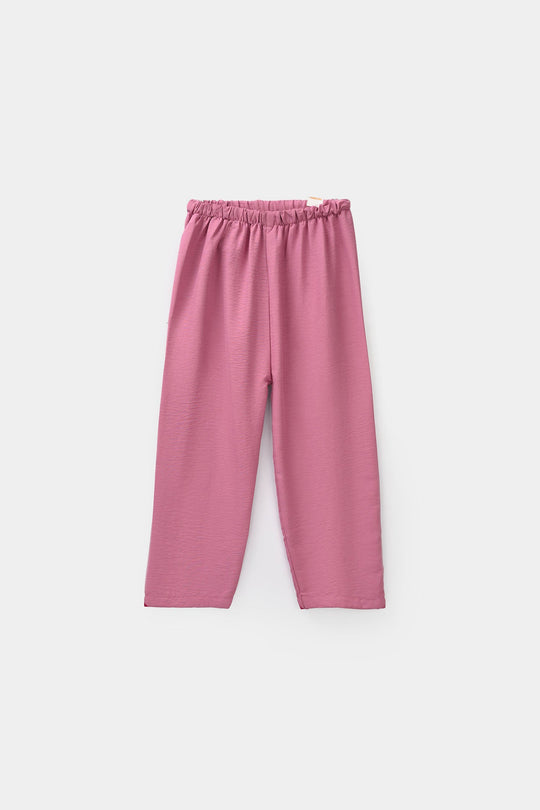 Girls Viscose Woven Basic Night Suit