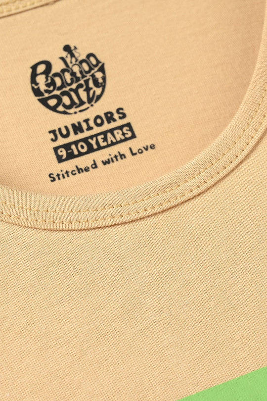 Boys Cotton Jersey Sando - Warm Sand