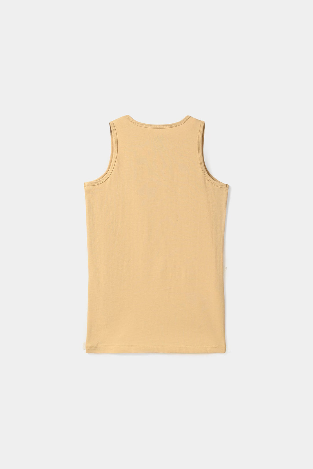 Boys Cotton Jersey Sando - Warm Sand