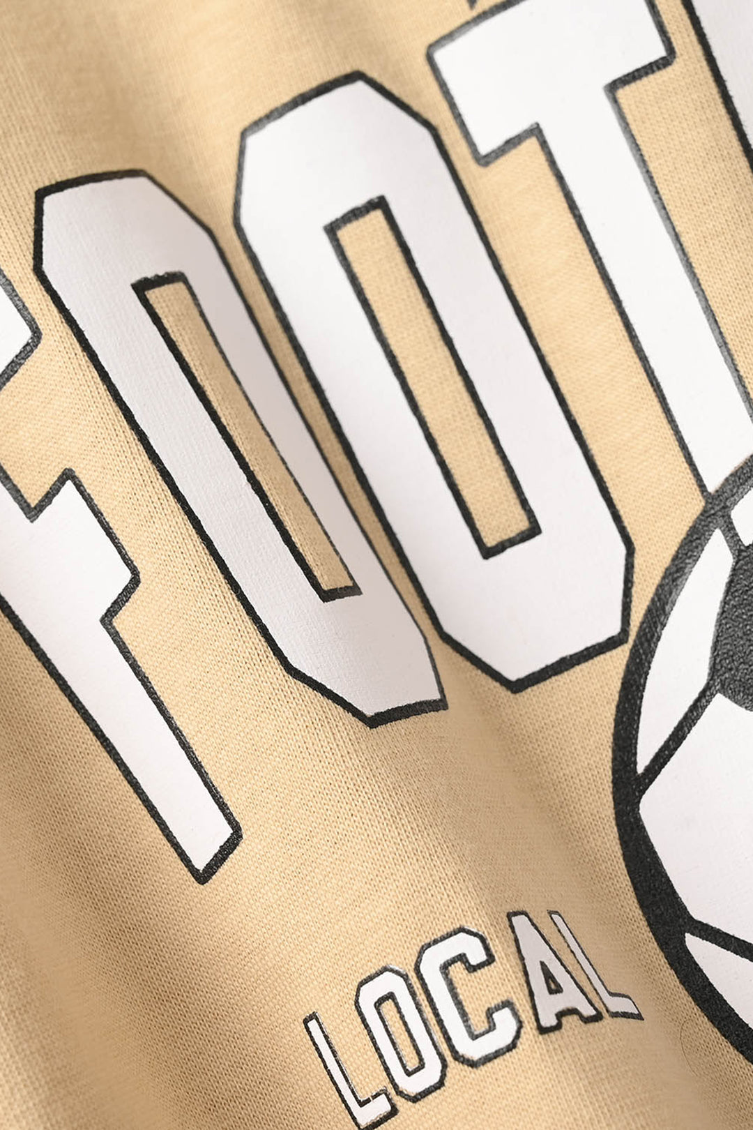 Boys Cotton Jersey T-Shirt (FOOTBALL) - Warm Sand