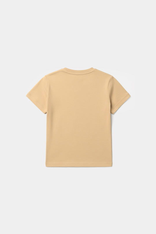 Infant Boys Cotton Jersey T-Shirt - Warm Sand