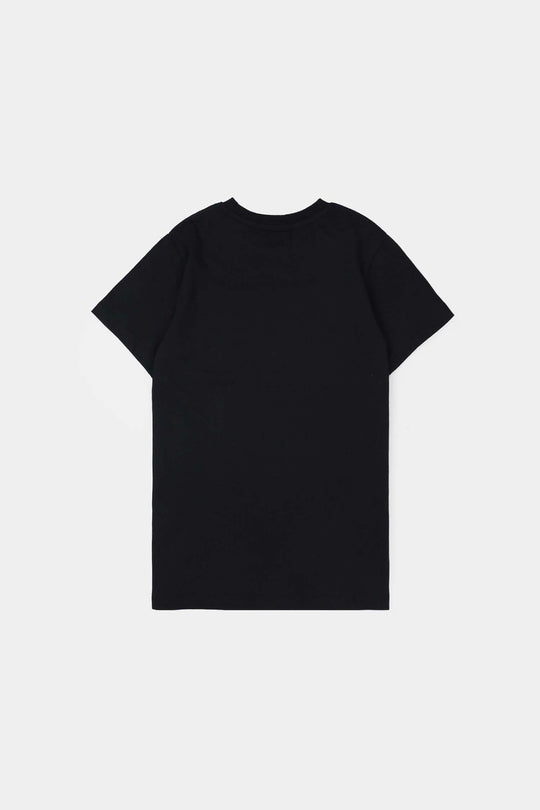 Boys Cotton Jersey T-Shirt (SHRED THE STREETS) - Jet Black
