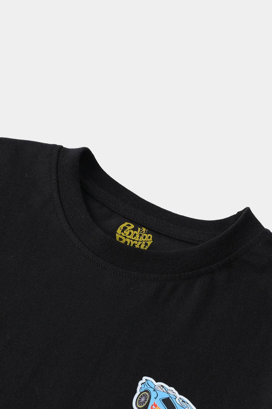 Boys Cotton Jersey T-Shirt (Hot Wheels) - Jet Black