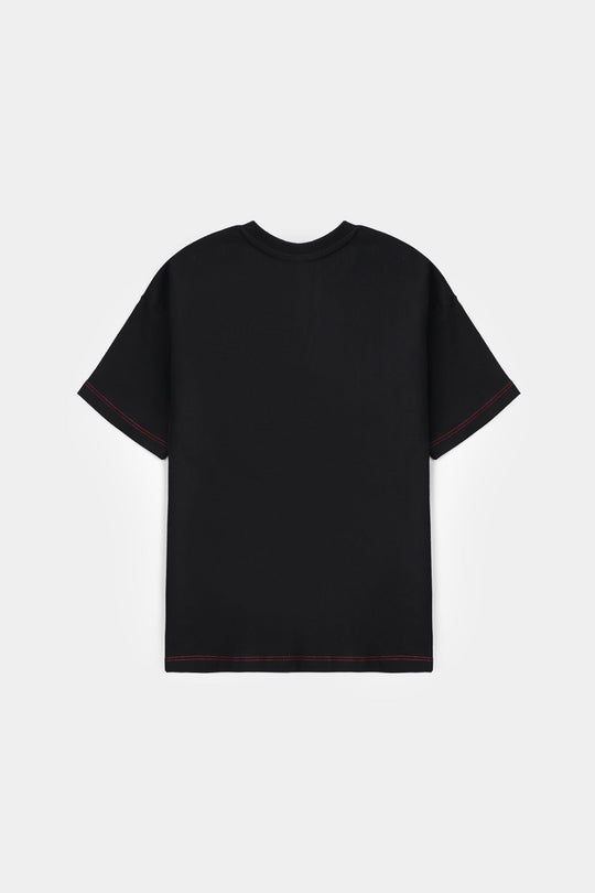 Boys Cotton Jersey T-Shirt (Hot Wheels) - Jet Black