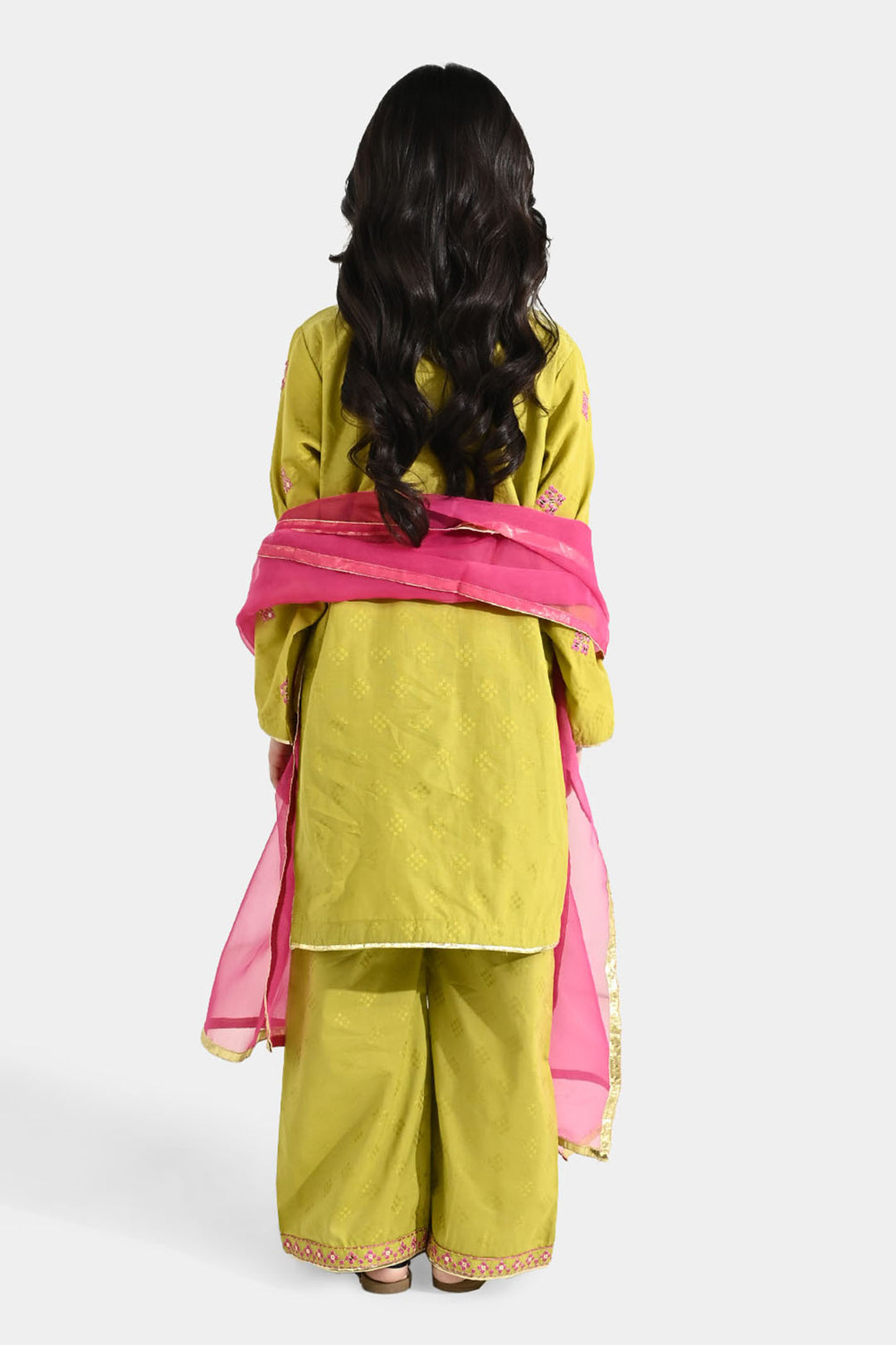 Girls Jacquard 3Pcs (Ishq) - Green