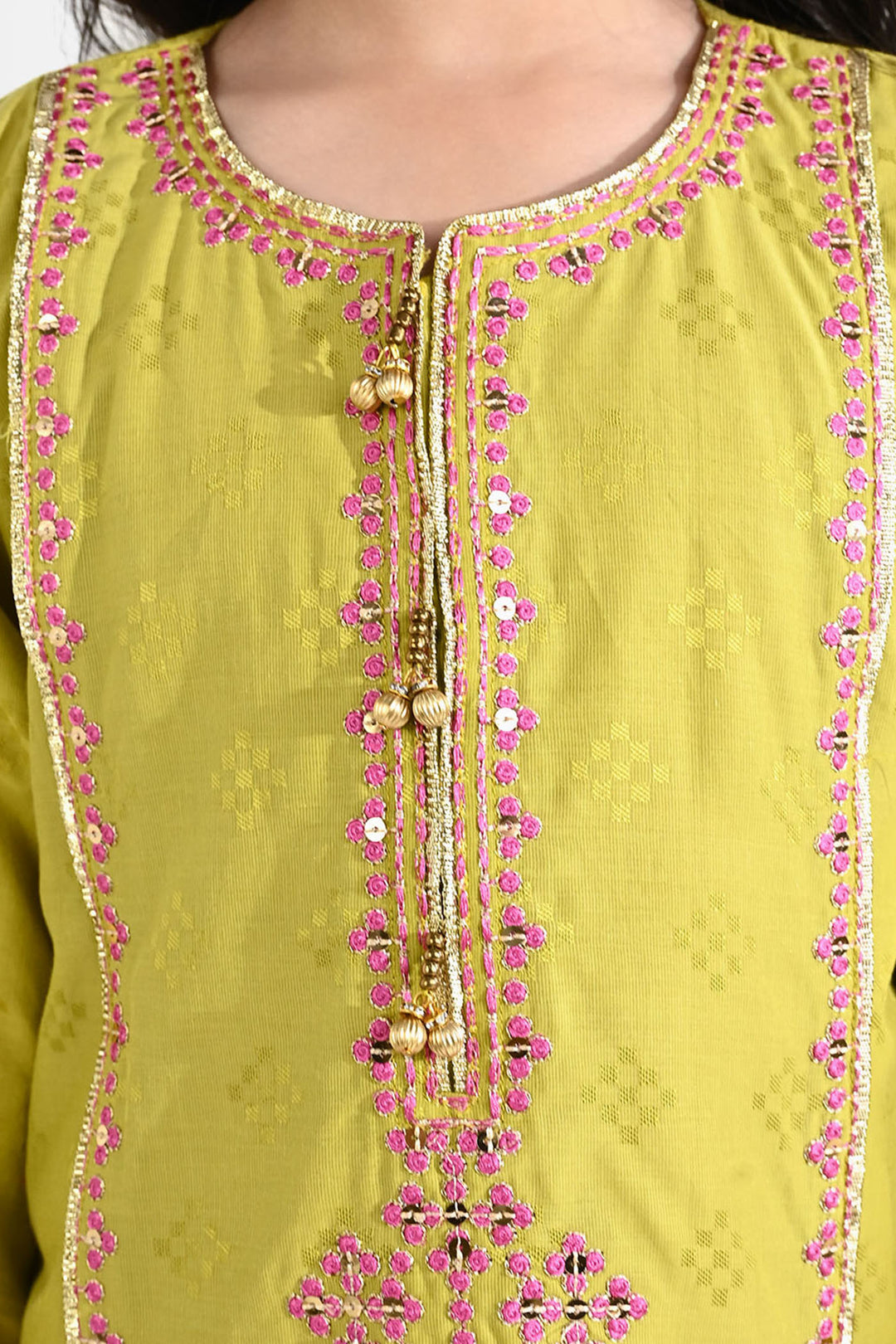 Girls Jacquard 3Pcs (Ishq) - Green