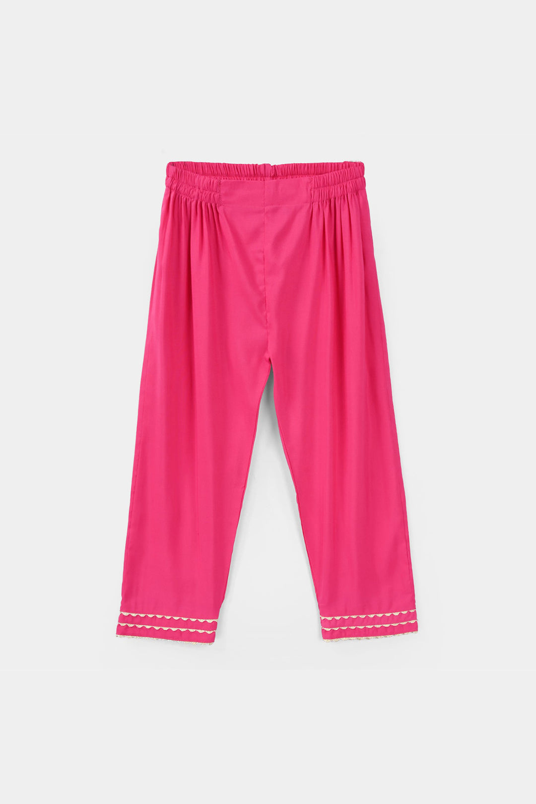 Girls Poly Cambric 3Pcs (Rangeen) – Shocking Pink