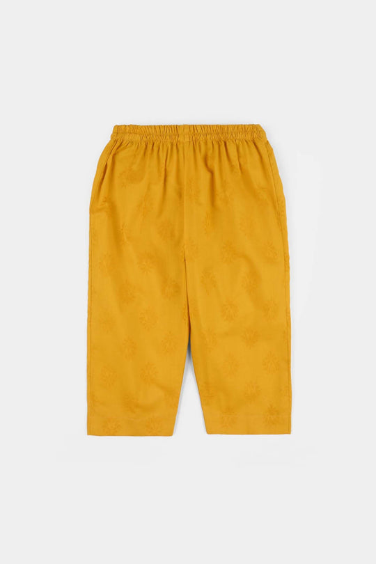 Infant Girls Jacquard 2Pcs Suit (Norani) - Mustard