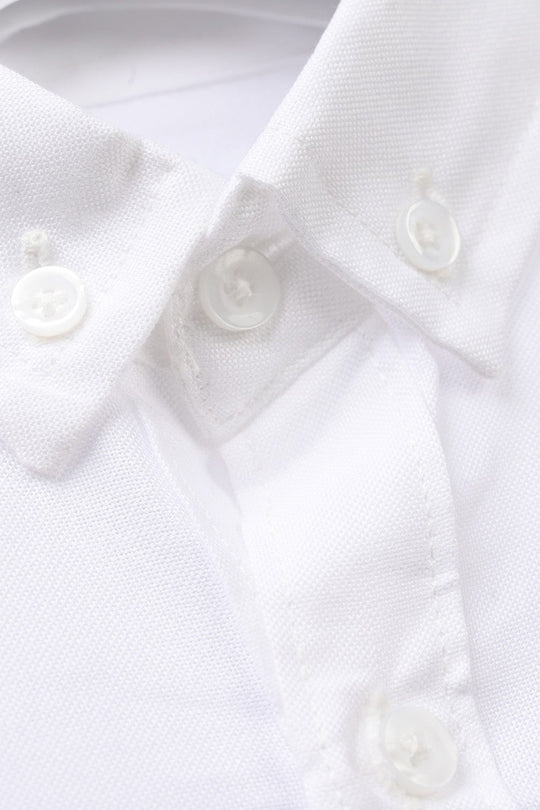 Boys Yarn Dyed Shirt - White