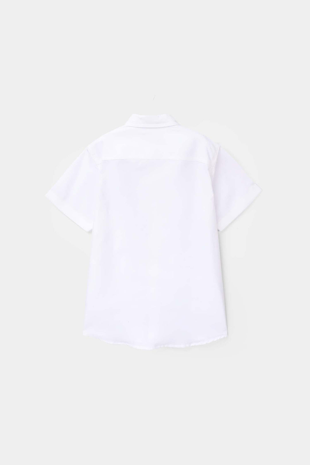 Boys Yarn Dyed Shirt - White