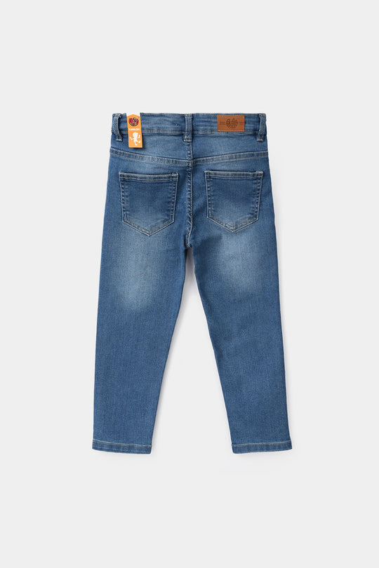 Boys Denim Viscose Pants Basic - Light Blue