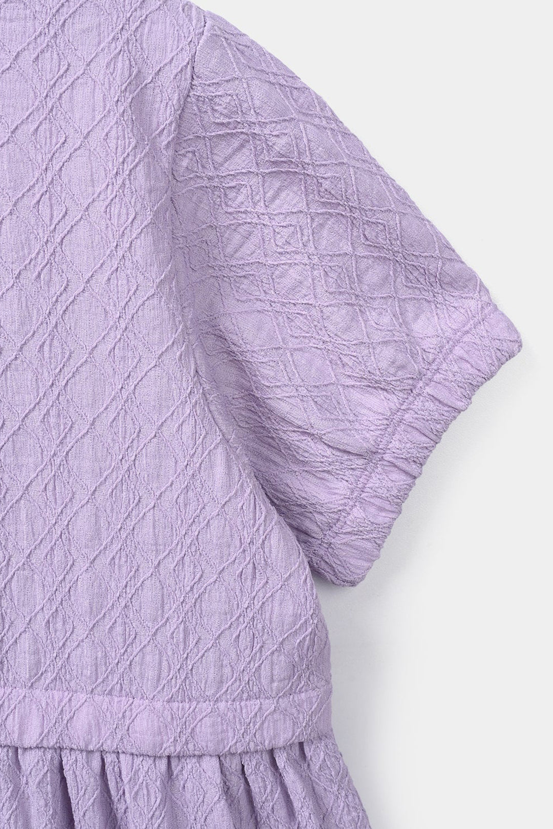 Girls Jacquard Knitted Frock (BE KIND) - Purple