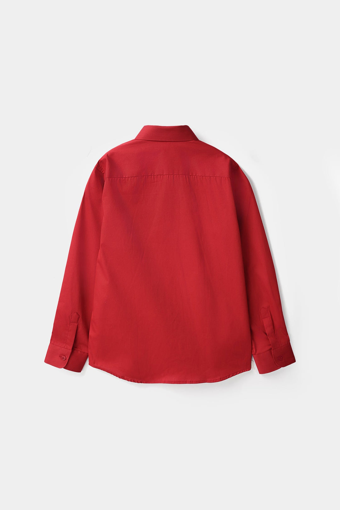 Boys Cotton Poplin Formal Shirt - Red