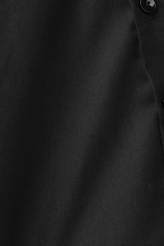 Infant Boys Cotton Poplin Formal Shirt - Black