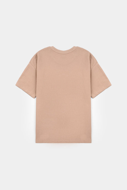 Boys Jumbo Pique T-Shirt (State of Play) - Beige
