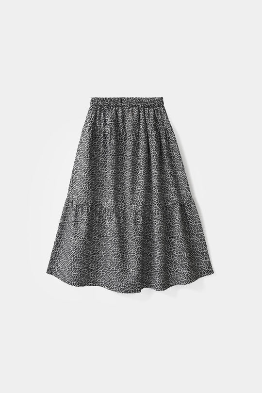 Girls Poly Crinkle Long Skirt Flower - Multi