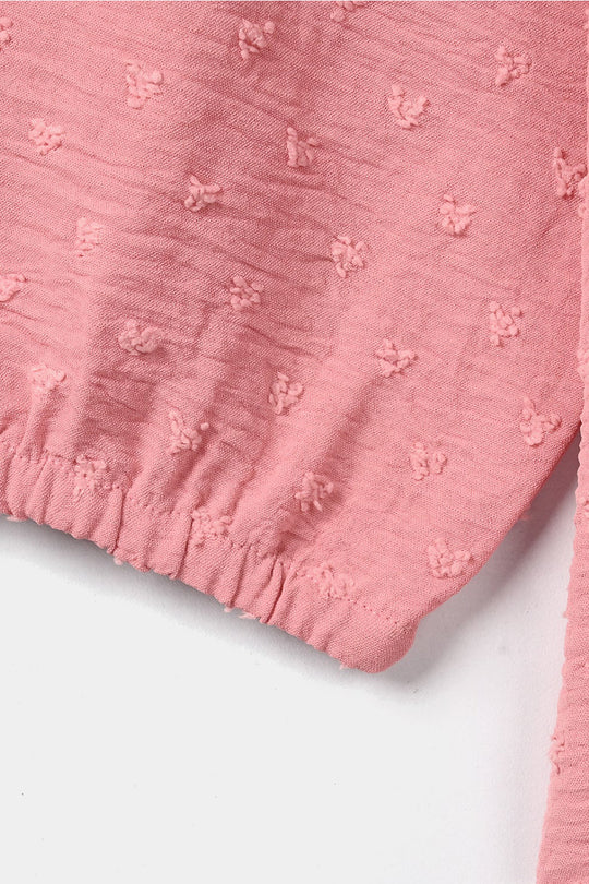 Girls Cotton Casual Top Brochia – Pink