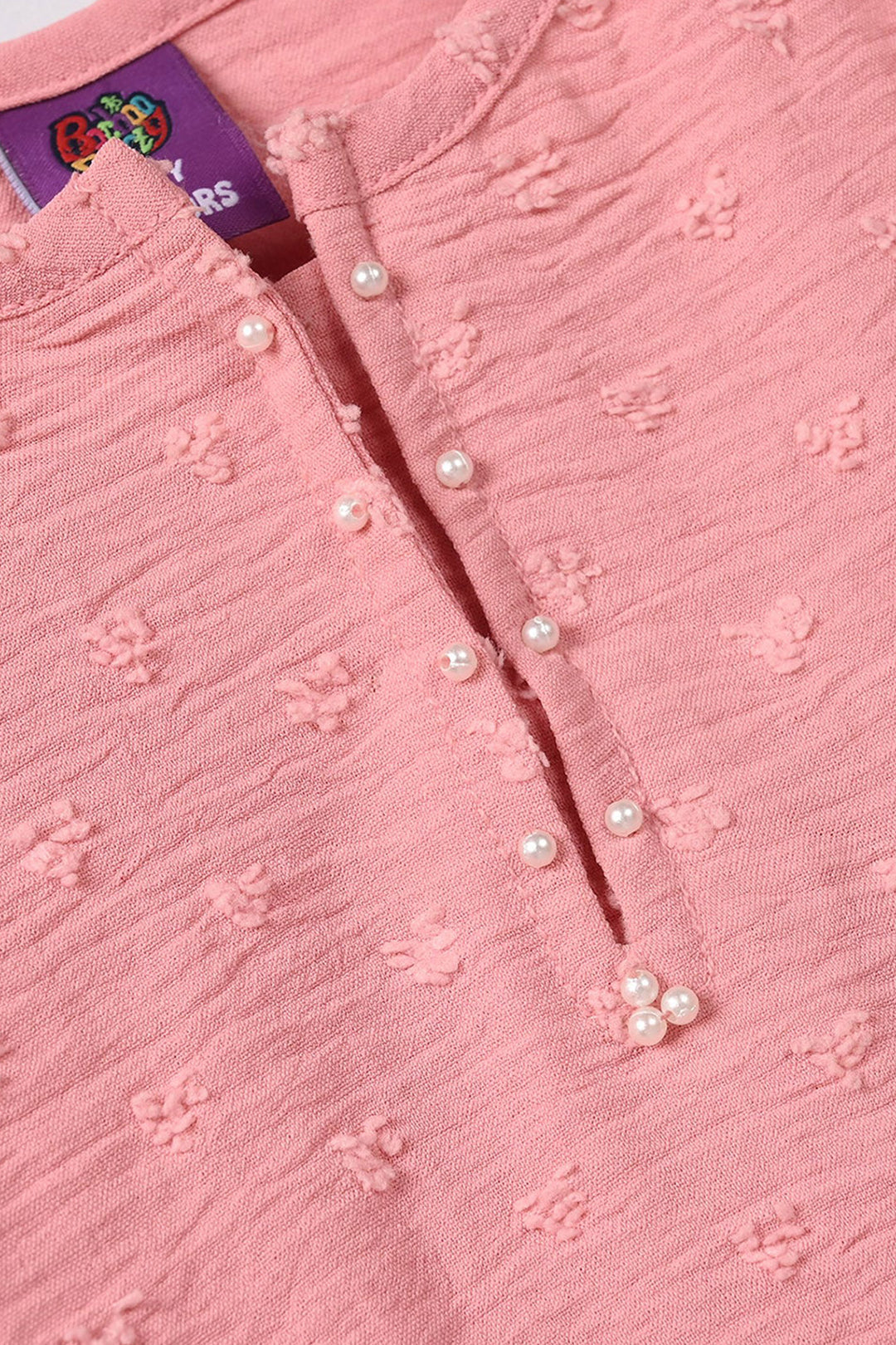 Girls Cotton Casual Top Brochia – Pink