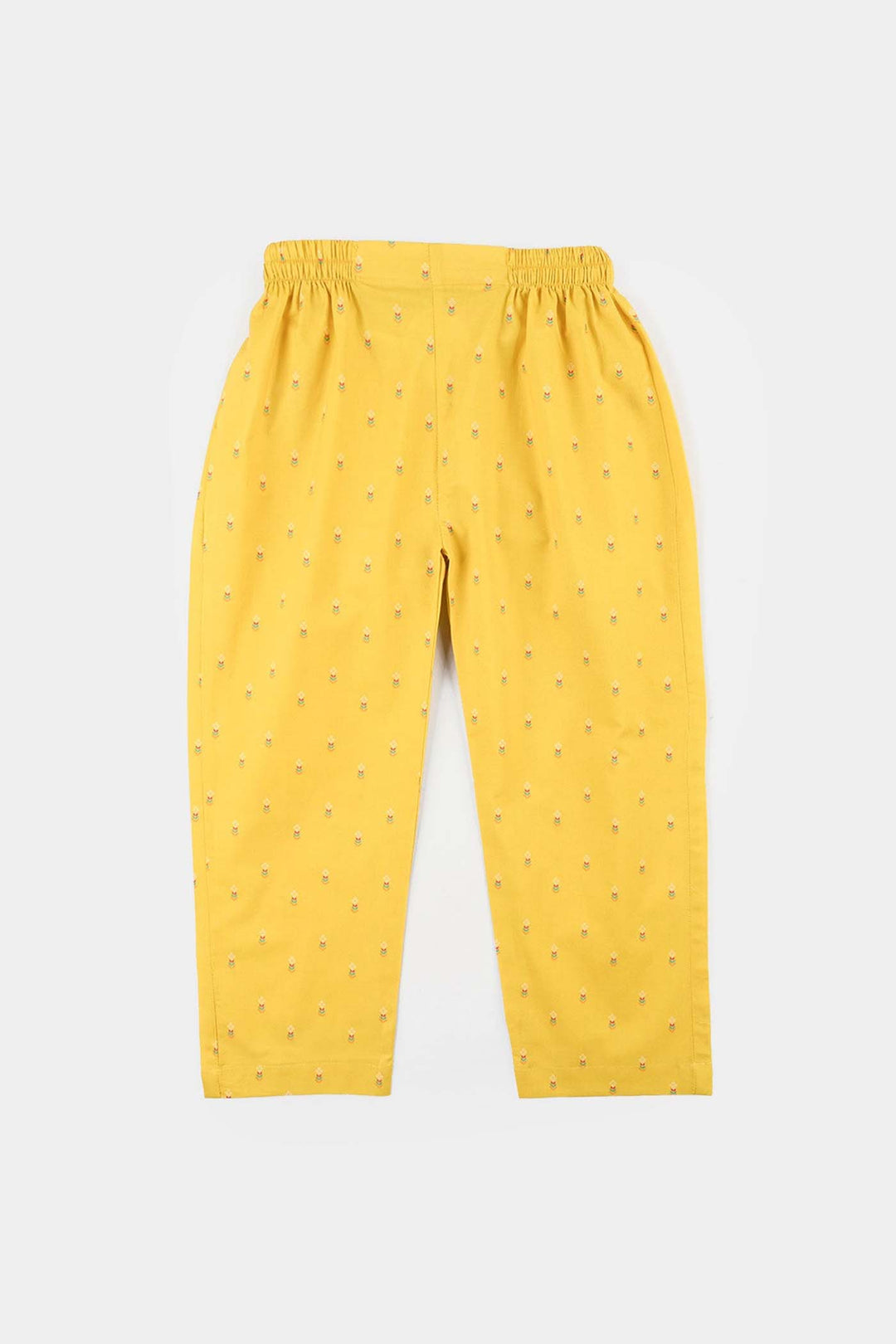 Girls Cotton Printed Pant (Sunny) – Yellow