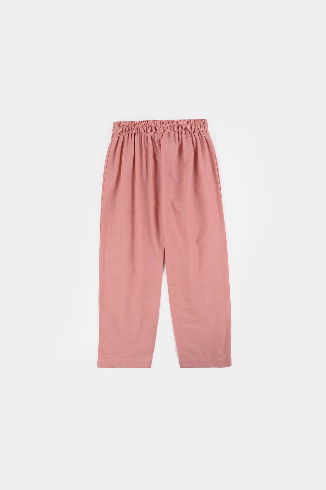 Teens Girls Cotton Slub Emb 2Pcs Mina -T.Pink