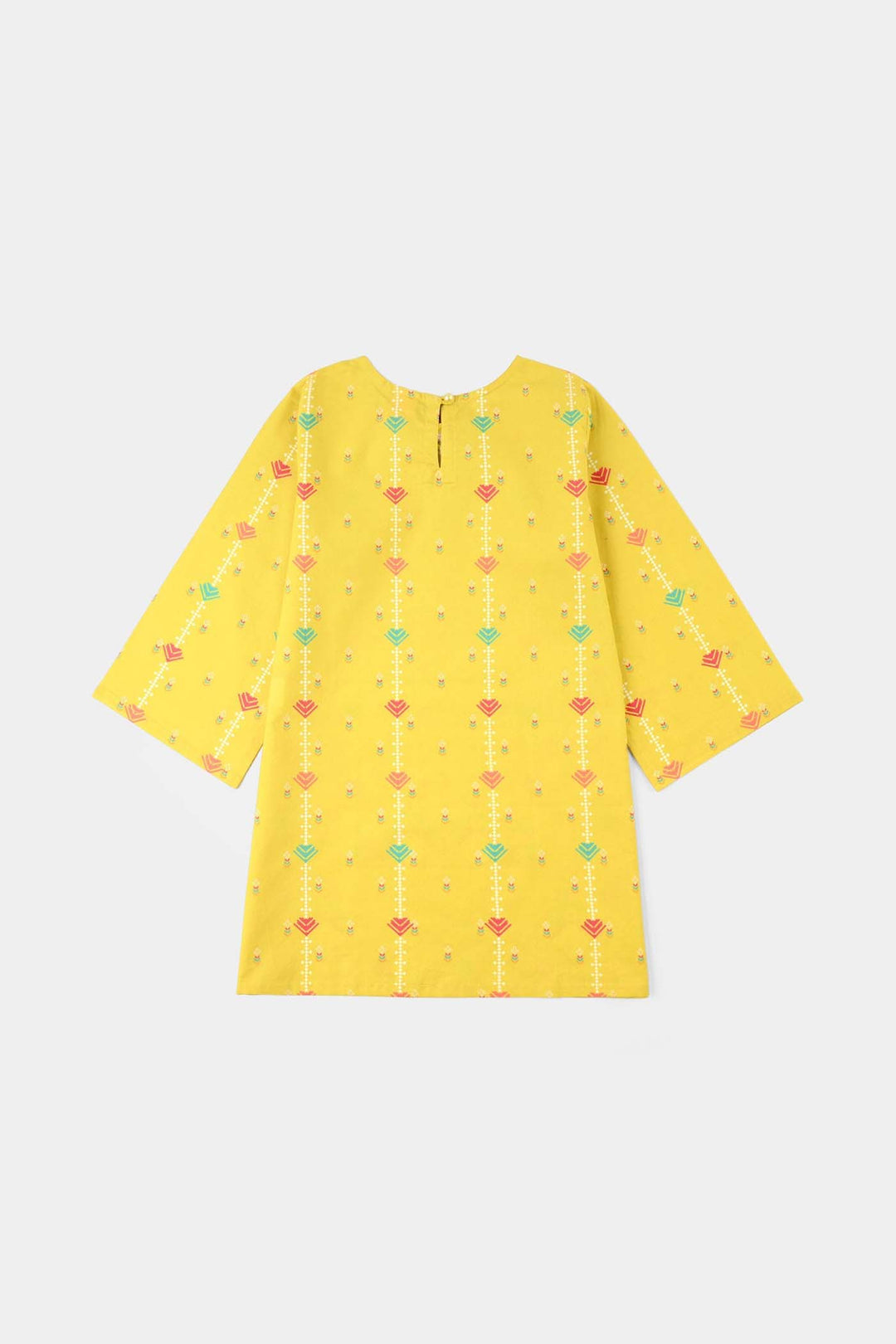 Girls Cotton Printed Kurti (Sunny) – Yellow