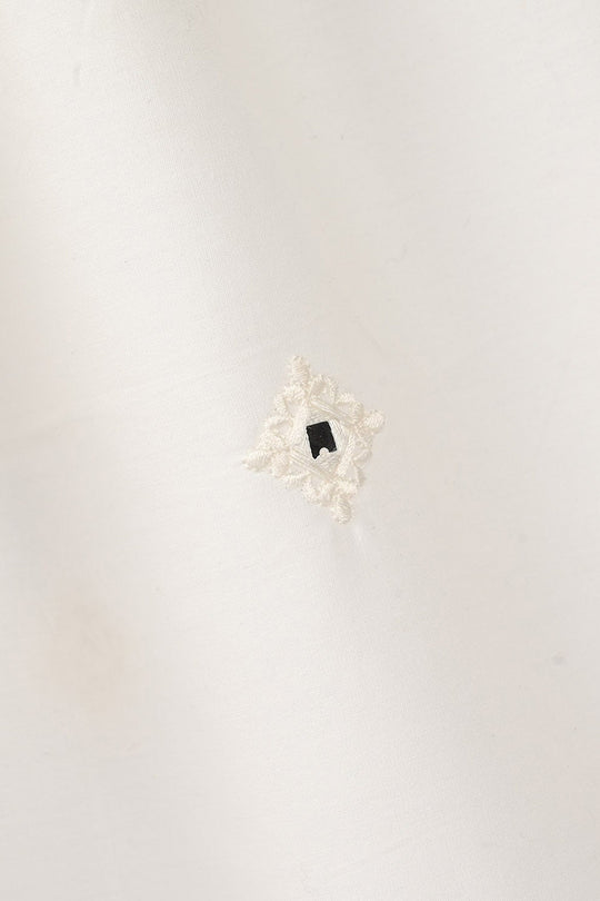 Girls Cotton Embroidered Shalwar Booti – White