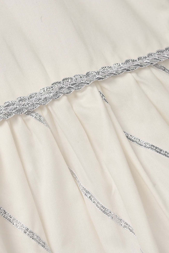 Infant Girls Gharara Chata Patti - White