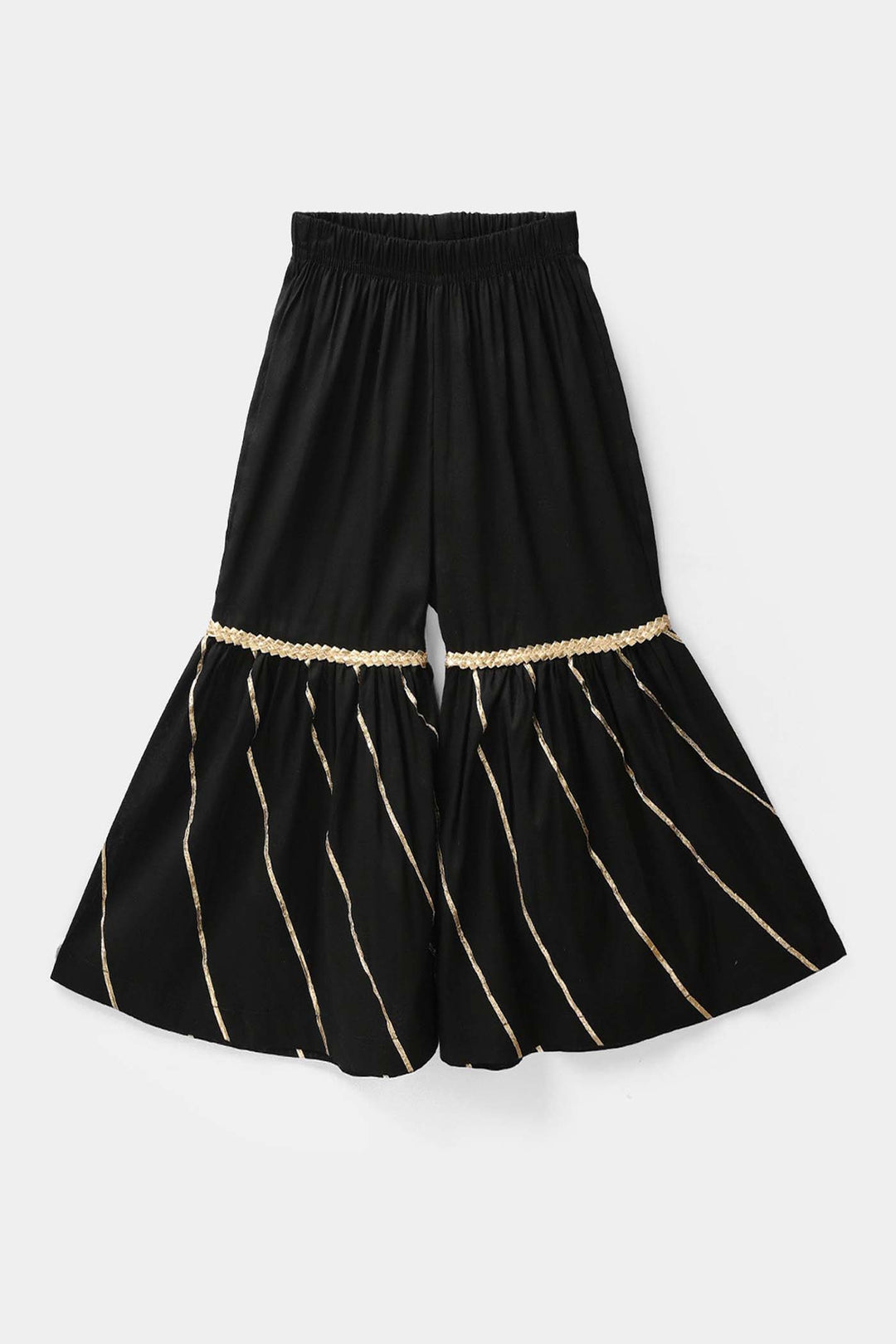 Infant Girls Gharara Chata Patti - Black