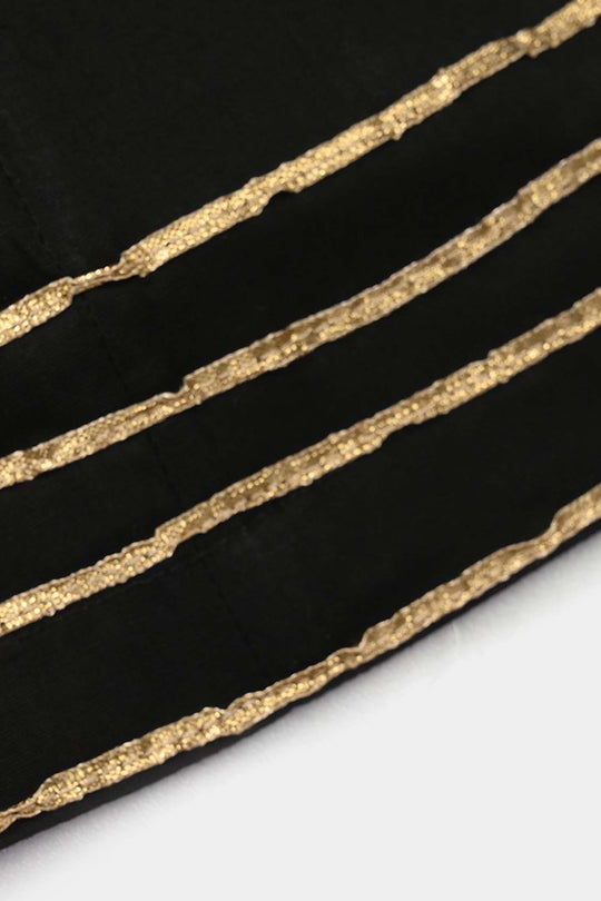 Infant Girls Cotton Dhaka Pants (Gota Patti) – Black