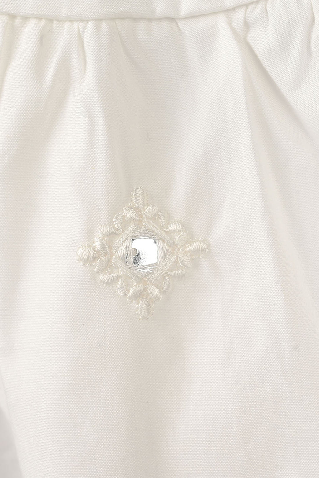 Infant Girls Cotton Embroidered Shalwar (Booti) – White