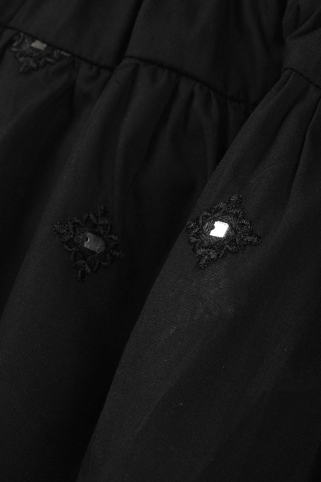 Infant Girls Cotton Embroidered Shalwar Booti - Black